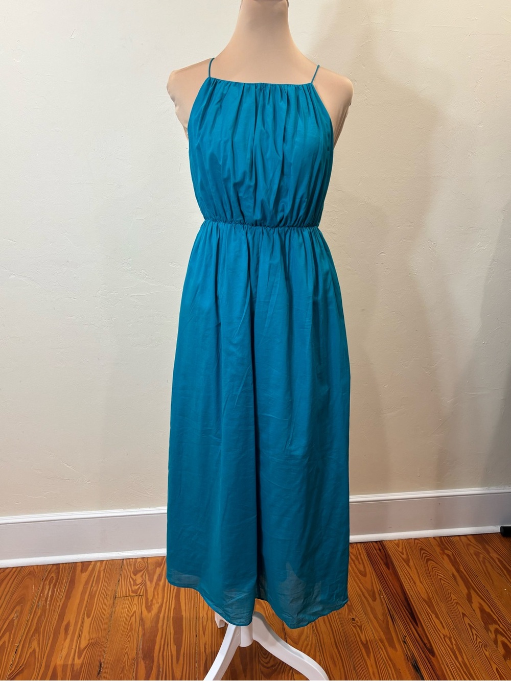 NWT Banana Republic Factory Voile Maxi Dress in Winter Sea, XS Petite